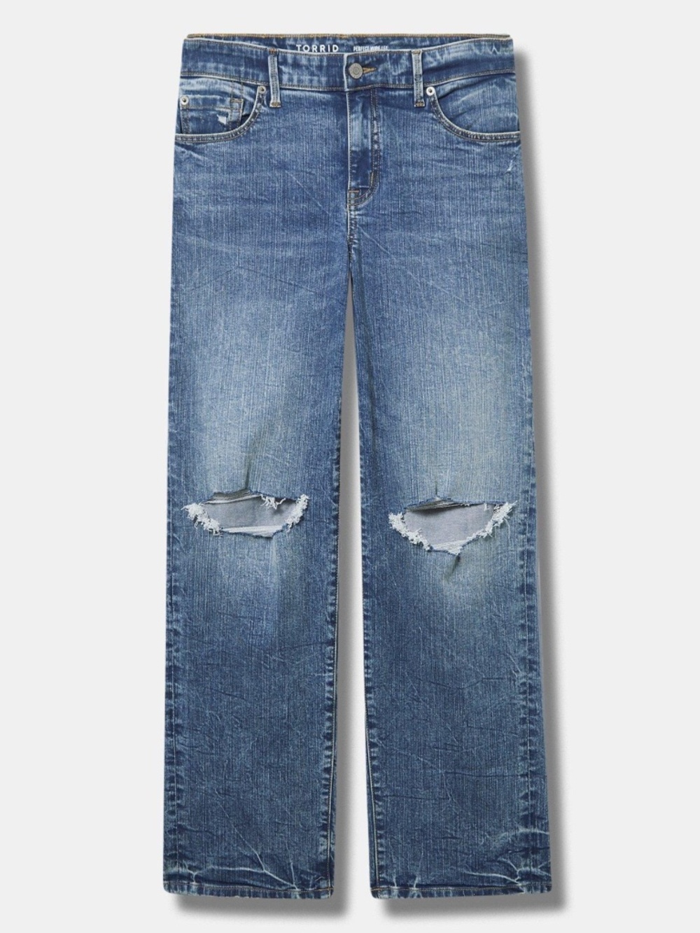Torrid - Perfect Wide Leg Vintage Stretch Mid-Rise Jeans - 20 Short